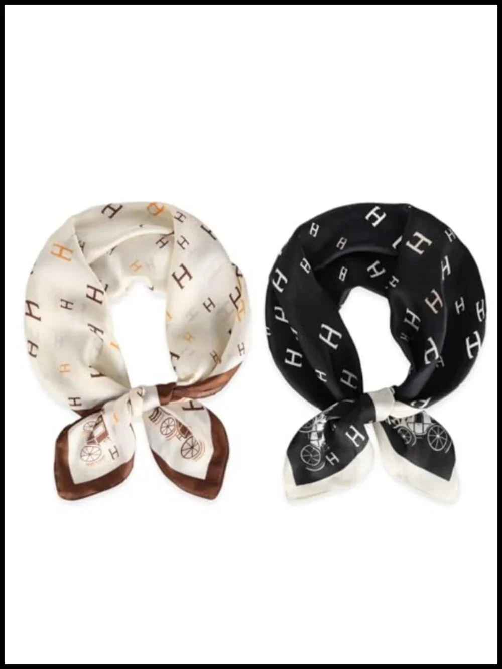 Silky Satin Square Scarf for Women - Headscarf, Neckerchief, Hair Wrap 27.5